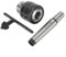 EXTRWORY MT2 - Portabrocas cónico Morse de 5/64 a 1/2 pulgadas con llave para torno de contrapunto de acero 1010 para Jacobs 33 Shop Garage Use
