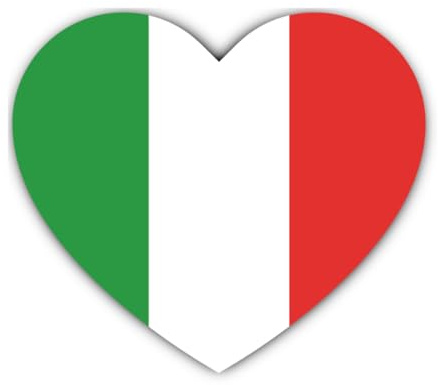 Aufkleber: 200 mm, 1 Stück - Vinyl Aufkleber Herz Italien Flagge 200 mm (20 cm) wetterfest Auto Laptop Helm Deko