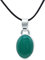mantraroma Kettenanhänger 925 Silber grüner Onyx Stein Edelstein Kettenanhänger Damen Sterling Silber Halskette Anhänger Geschenk (MAH-081-14)