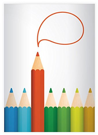 Kartenkaufrausch 4 Schicke, Bunte Ideen DIN A4 Schulhefte, Schreibhefte mit Doodle Muster Umschlag innen Lineatur 27 (liniertes Heft)