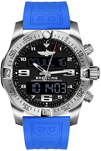 Breitling Exospace B55 Titan Herren-Armbanduhr auf blauem TwinPro Gummiarmband EB5510H1/BE79-235S, Armband