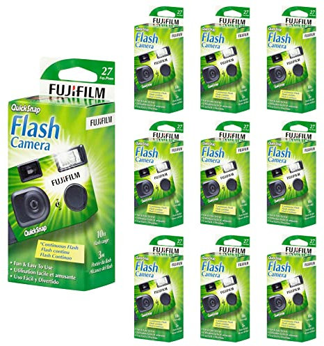 10x Fuji Quicksnap Flash 400 Disposable 35mm Camera 27 Exp 09/2020 FRESH