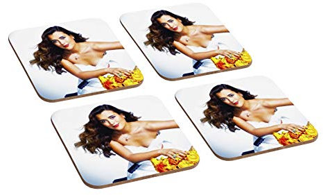 Mugmart Cote De Pablo Untersetzer-Set, Holz, 4-teilig