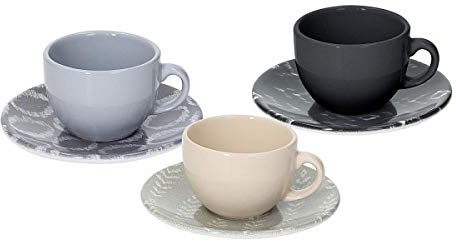 Tognana Confezione 6 Tazze Caffe Con Piattino Ikat