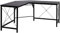 HOMCOM Computertisch Schreibtisch L-Form Eckschreibtisch Winkelschreibtisch MDF Schwarz 150 x 150 x 76 cm