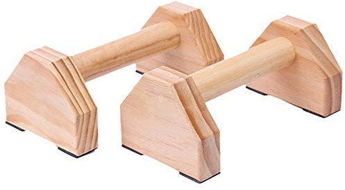 2PCS H Geformte Holz-Push-up Bars, Tragbare Liegestützgriffe Mit Ergonomischem Stange- 25cm, Kleine Fitnessgeräte Barren Paralletten For Krafttraining