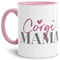 PfotenSchild Tasse für Hundebesitzer - Hunderassen Mama - Persönliche Geschenkidee - Hundetasse für Hundemamas Corgi - 300 ml