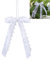 Egurs 30 Stück Autoschleifen Antennenschleifen Schleifen Hochzeit Deko Autoschmuck mit Herzen (Weiß 30 Stück)