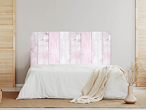 Oedim Testiera in legno rosa e bianco, 150 x 60 cm, testiera decorativa per letto, decorazione per camera da letto