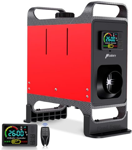 Hcalory 12V/24V 8KW Tragbare Standheizung Diesel, Luft Dieselheizung mit LCD, 0,1–0,35 L/Std, mit LCD-Display & Fernbedienung Air Diesel Heizung Auto RV LKW Wohnmobil