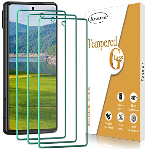 Kesuwe [3 Stück] Schutzfolie für Google Pixel 6a, Anti-Kratzen, Anti-Fingerprint und blasenfrei, 9H Härte Panzer Schutz Glas, HD Displayschutz Folie, Hülle Freundllich