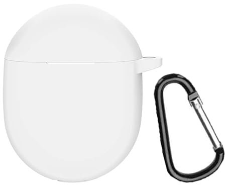 YHFZR Case for Google Pixel Buds Pro, Soft Silicone Full Protective Earphone Case Cover for Google Pixel Buds Pro with Finger Ring Strap, White