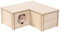 Marchul Wooden 3-Room Hamster House, 28x28x11.5cm, Perfect for Syrian & Dwarf Hamsters