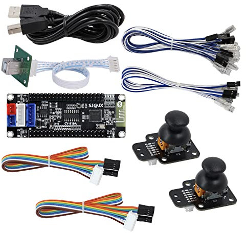 SJ@JX Arcade Game Encoder Tri-mode Bluetooth 2.4G USB Macro 3D Joystick SOCD Controller Button Wireless Pro Controller for PS4 Dualshocked 4 Nintendo Switch IOS Android Playstation 3 Raspberry Pi PC