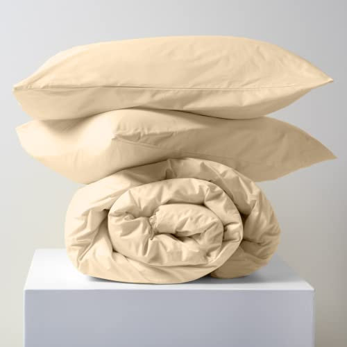 Lisola Set Copripiumino Singolo, in Cotone Pregiato, Made in Italy, Sacco Copripiumino 155x240 cm + 1 Federa 50x80cm, Tinta Unita. Modello: Tortona, Beach