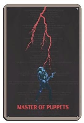 Eddie Munson Filmposter Blechschild Vintage Metall Pub Club Cafe Bar Home Wandkunst Dekoration Poster Retro 20 x 30 cm