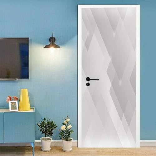 3D Türtapete Selbstklebend Türposter - Weiße Geometrische Raute 100 X 215 Cm - Türaufkleber Fototapete Abziehen Und Aufkleben Türfolie Poster Tapete - Kinderzimmer Wohnzimmer Küche Schlafzi -9O9C/K4S9