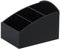 GIONAR Tea Bag Organiser with 3 Divided Sections Coffee Station Organizer Sugar Bag Organizer for Counter Made of Acrylic for Coffee Salt Sugar Tea Bag Storage (Black)