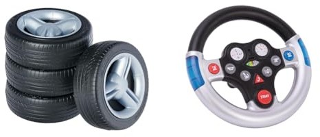 Big - Fulda Whisper Wheels - Flüsterräder für Rutscher Autos & Rescue-Sound-Wheel - Lenkrad mit verschiedenen Rettungs-Sounds