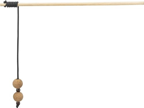 TRIXIE citystyle Katzen Spielzeug spielstab mit Kugeln Kork/Holz