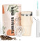 Zoomers Mug Isotherme Cafe avec Paille Inox et Poignée.Tasse Isotherme Cafe Paille avec 2 Couvercle Anti-Fuite.Gobelet Isotherme pour Boissons Chaudes et Glacé.Gobelet Smoothie/Cafe 600ml
