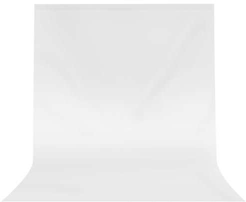 JEBUTU Telón de fondo blanco, 2 m x 3 m, fondo blanco, grande, plegable, portátil, de poliéster, lavable para fotografía, retrato de productos, estudio fotográfico, transmisión en vivo, zoom