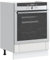 Brokky-Oven Cabinet Lucca White Engineered Wood|Kitchen Base Oven Cabinet,Base Kitchen Unit