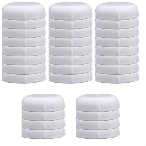 WIIYENA Lot de 32 patins pour meubles d'extérieur de 3,8 cm de diamètre - Embouts de protection de sol en fer forgé pour meubles de terrasse - Protection de sol pour pieds de chaise (blanc)