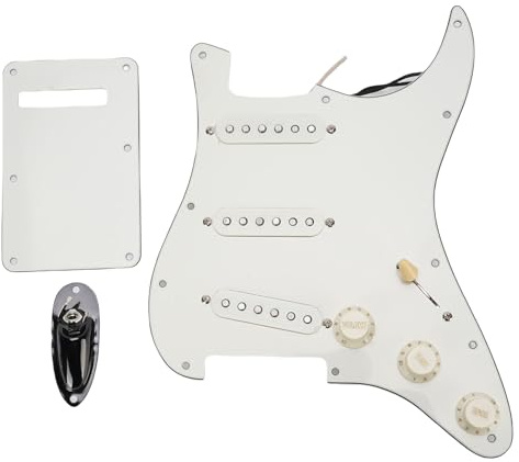 Guitar Pickguard, Pickguard Préwired Basic Retro für die Leistung (Schwarzer Schiffsstecker)