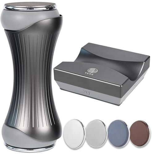 VERK Rolling Knife Sharpener - Premium Knife Sharpening Kit - 4 Interchangeable Ceramic Discs for All Hardness Levels - Ergonomic Aluminum Body with 4 Adjustable Angles - Graphite (Grey)