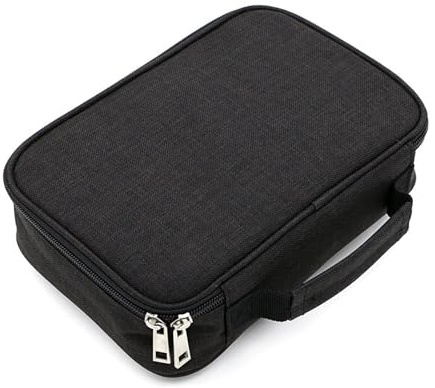Grande Trousse à Crayons 72 Emplacements avec Compartiments Détachables | Noir 23x16x7cm Organisation Parfaite pour Fournitures Scolaires et Bureau Idéale pour Étudiants et Professionnels