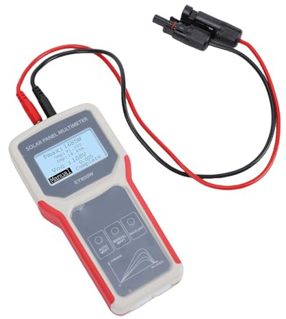 Sxhlseller Tester per Pannelli Solari 5-800 W, 12-60 V 0-35 A MPPT Multimetro Fotovoltaico con Display LCD per la Misurazione Manuale o Automatica della Potenza dei Componenti del Fotovoltaico