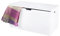 Elegant Brands Storage Ottoman, Wooden Chest with Lid, Seat, Stool, Window Bench, Blankets, Bedding, Toy Box, Footstool, White