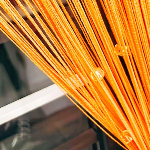 Eve Split Dekorativer Türvorhang Wandpaneel Fransen Fenster Raumteiler Rollo für Hochzeit Café Restaurant Teile Kristall Quaste Bildschirm Heimdekoration (Orange002)