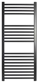 Radiador Toallero Cicsa ZETA X * Radiadores Toalleros de Agua Caliente Calefaccion (Medidas 1120 x 500 mm) * Secatoallas de Baño con (450 Ejes) * En Color Negro * 10 AÑOS de Garantía