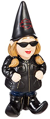 HARLEY-DAVIDSON Gartenzwerg Glücksbringer - Biker Themed GNOME Garden Gnomette
