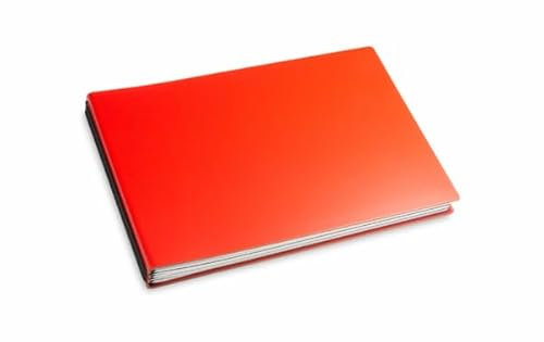 X17 Notizbuch A5+ Querformat,rot; aus recyceltem Leder. Austauschbare Notizhefte (blanko, liniert, kariert) Made in Germany