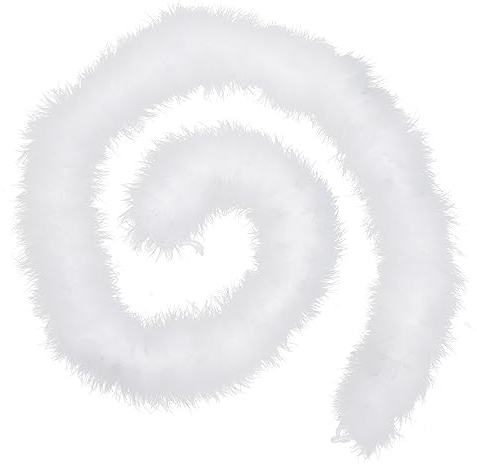 Marabu-Federboa, 183 cm, flauschig, für Bastelarbeiten, Heimdekoration, 30 g - Weiß - 183 cm Lange