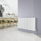 Horizontal Column White Radiator Oval Double Designer Radiator 600x1003mm Central Heating Interior Design