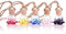 CENPEK 5 botellas de perfume con forma de brote de rosa de 8 ml para colgar en el coche, ambientador de aire