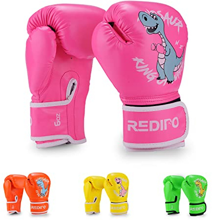 Redipo Kids Boxing Gloves for Boys and Girls, Youth Boxing Training Gloves for Kids 3-9, 4&6OZ Punching Bag Kickboxing Thai Mitts MMA Training Sparring Gloves