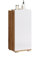 trendteam smart living - Ciara - Kommode - Weiß Hochglanz/Eiche - Standschrank mit griffloser Tür - (BxHxT) 37 x 82 x 31 cm - mit verstellbarem Einlegeboden - Tür links oder rechts montierbar