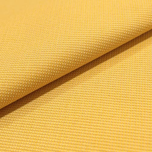 TOLKO Stoffe B1 Dekostoffe Meterware als Gardinenstoff/Vorhangstoff | Leichter Stoff für Dekoration Hochzeit Sonnenschutz Beschattung zum Nähen und Dekorieren, Gelb