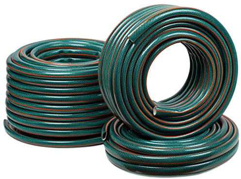 STRÜBER Gartenschlauch 4-lagig (3/4 Zoll – 15 m Länge) BOS Bewässerungsschlauch mit Kreuzgewebe UV-beständig Schlauch PVC flexibler Wasserschlauch