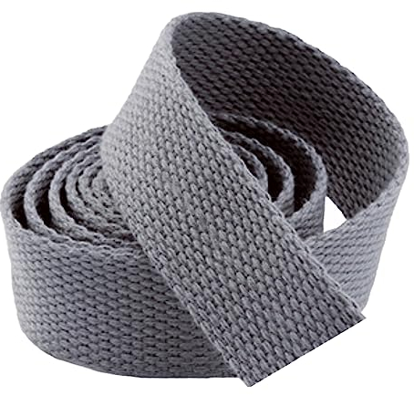 Baumwoll-Leinen-Gurtband, Leinenband für Taschengurte, Gurtband für Taschen, Gepäck, Frachtumreifung, 9,1 m/Rolle, grau, 50 mm