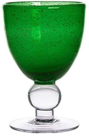 Table Passion - Verre à pieds Artisan Bullé 28 cl vert foncé (lot de 6)