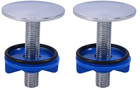 DOITOOL 2Pcs Kitchen Sink Hole Cover, Stainless Steel Tap Blanking Plug Plate Stopper Cover Faucet Hole Cover for Home Kitchen Bathroom Sink