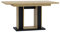 MEBLINI Esstisch Ausziehbar - Esszimmertisch Modern - Küchentisch - Ausziehtisch - Säulentisch - Ausziehbarer Tisch - Dining Table - Esszimmertische - 140-180x90cm - Forest - Artisan Eiche/Schwarz