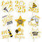 144 Stück Happy New Year Cupcake Toppers Zahnstocher - 2023 Silvester Kuchen Picks Party Supplies Dekorationen