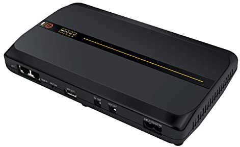 Yangers Mini UPS Uninterrupted Power Supply, 10400mAh Battery Backup Power Bank Multi Output 5V USB 9V 12V DC 24V 48V Gigabit POE Quick Charge 3.0 for WiFi Router Modem Camera Alarm Phone
